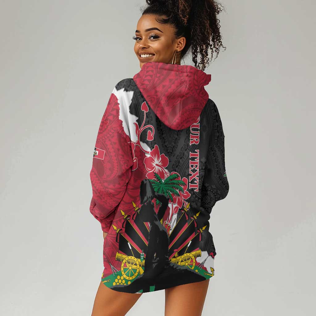 Personalised Afro Ayiti Neg Marron Hoodie Dress Dashiki Mix Polynesian Pattern LT01
