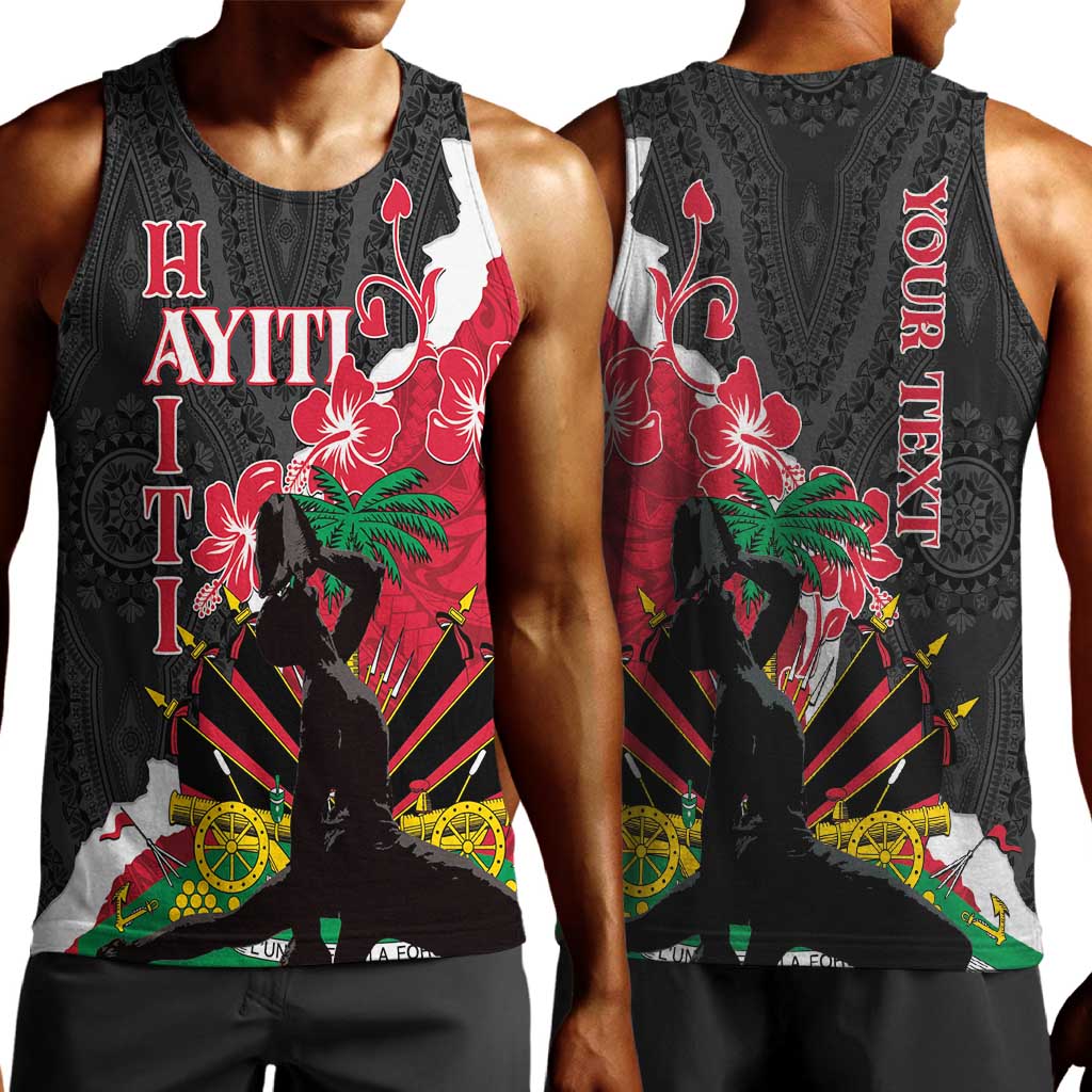 Personalised Afro Ayiti Neg Marron Men Tank Top Dashiki Mix Polynesian Pattern LT01