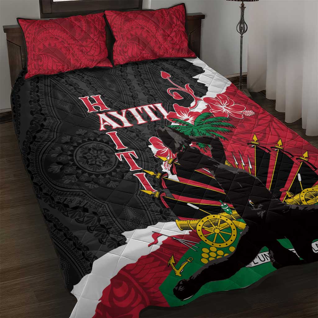 Personalised Afro Ayiti Neg Marron Quilt Bed Set Dashiki Mix Polynesian Pattern LT01