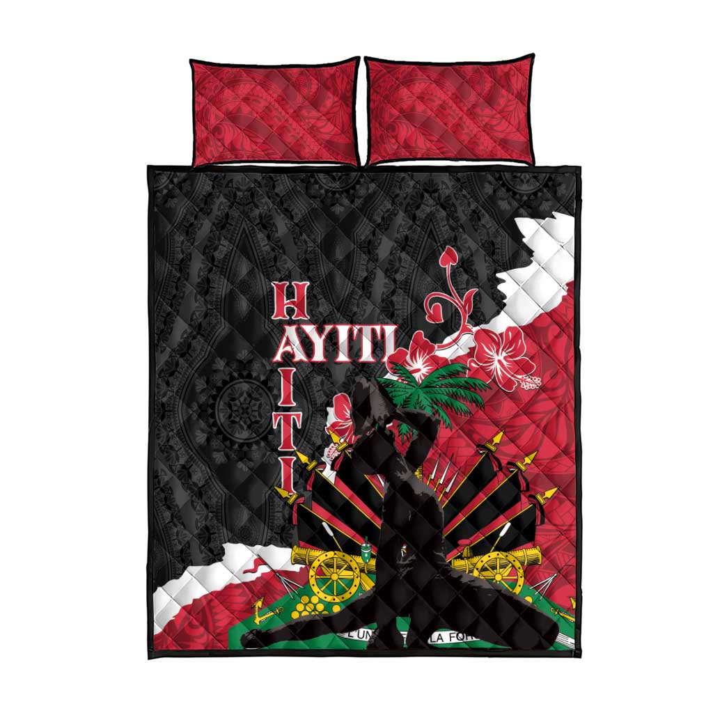 Personalised Afro Ayiti Neg Marron Quilt Bed Set Dashiki Mix Polynesian Pattern LT01