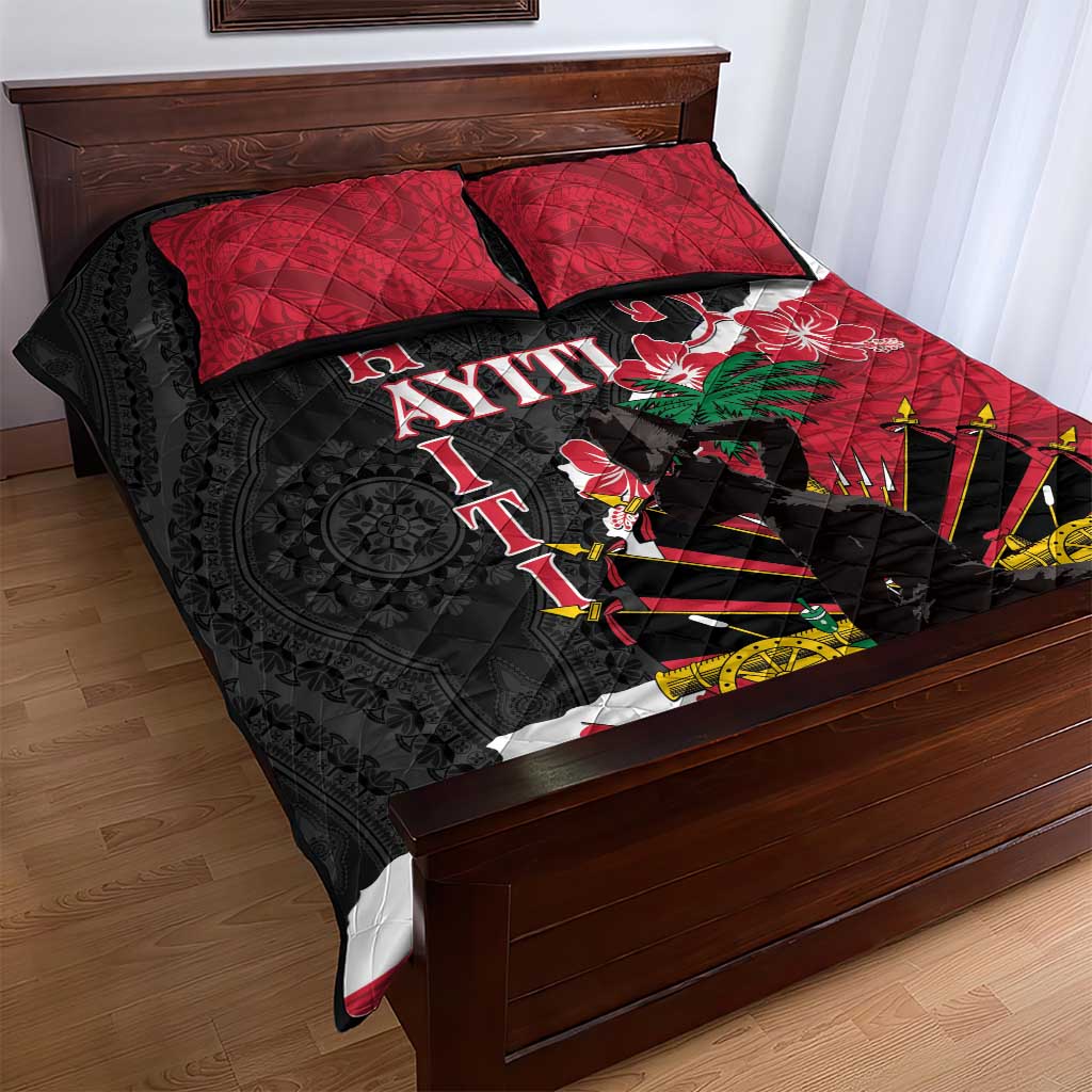 Personalised Afro Ayiti Neg Marron Quilt Bed Set Dashiki Mix Polynesian Pattern LT01