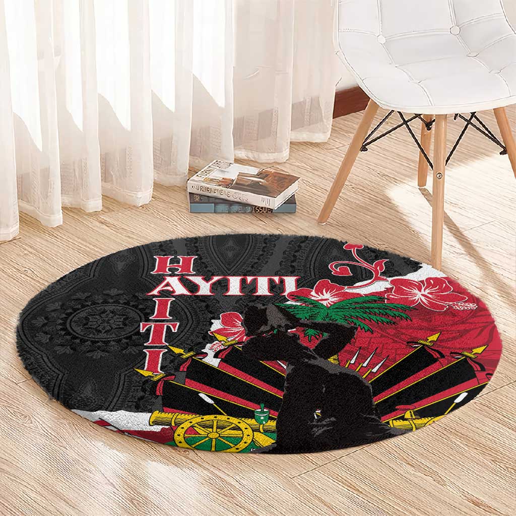 Personalised Afro Ayiti Neg Marron Round Carpet Dashiki Mix Polynesian Pattern LT01