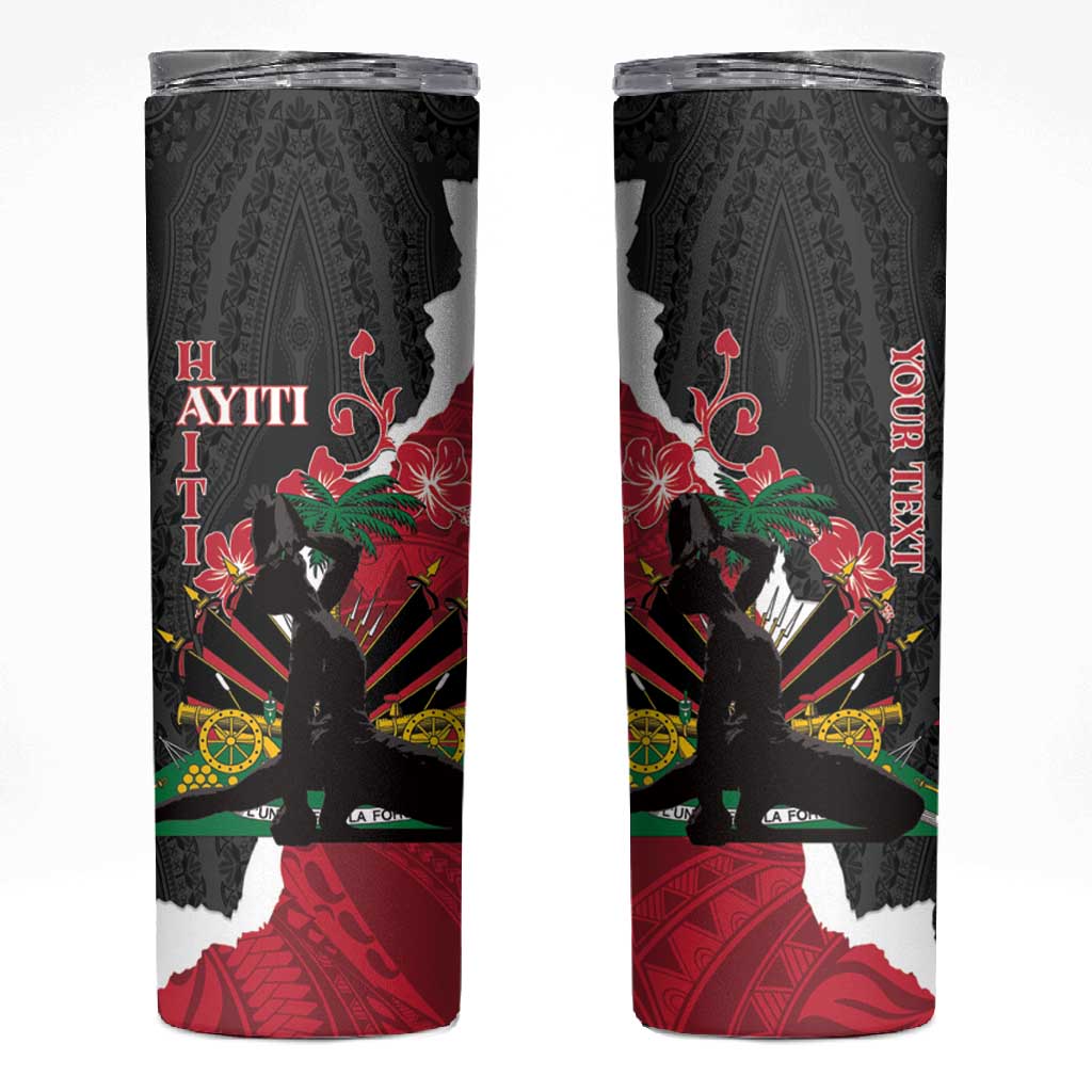 Personalised Afro Ayiti Neg Marron Skinny Tumbler Dashiki Mix Polynesian Pattern LT01
