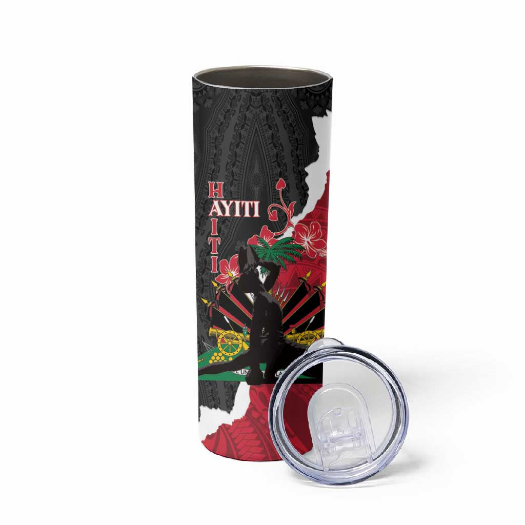 Personalised Afro Ayiti Neg Marron Skinny Tumbler Dashiki Mix Polynesian Pattern LT01