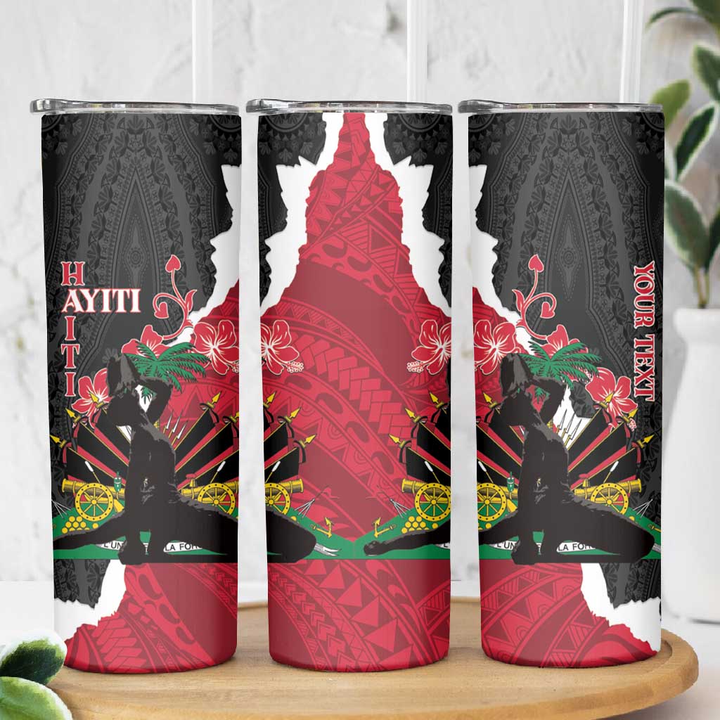 Personalised Afro Ayiti Neg Marron Skinny Tumbler Dashiki Mix Polynesian Pattern LT01