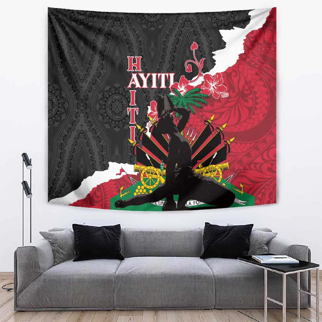 Personalised Afro Ayiti Neg Marron Tapestry Dashiki Mix Polynesian Pattern LT01