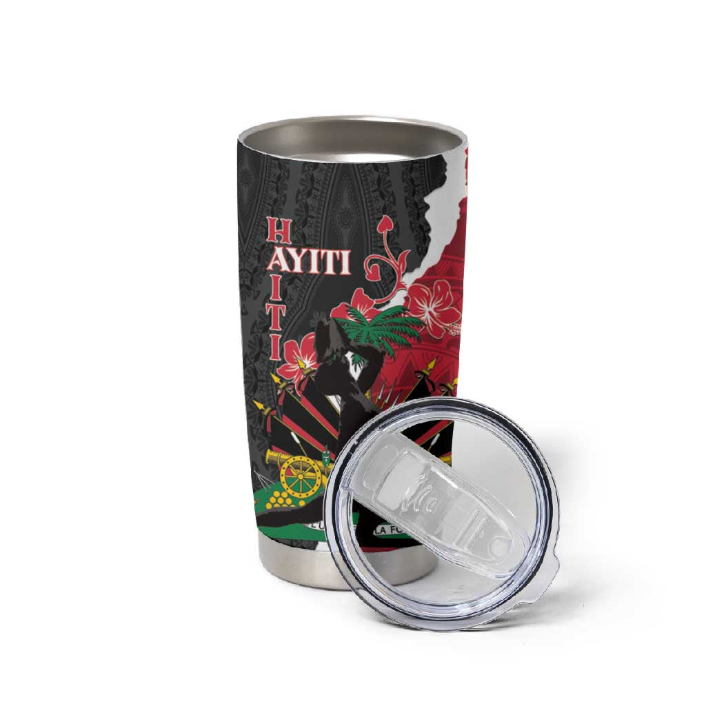 Personalised Afro Ayiti Neg Marron Tumbler Cup Dashiki Mix Polynesian Pattern LT01