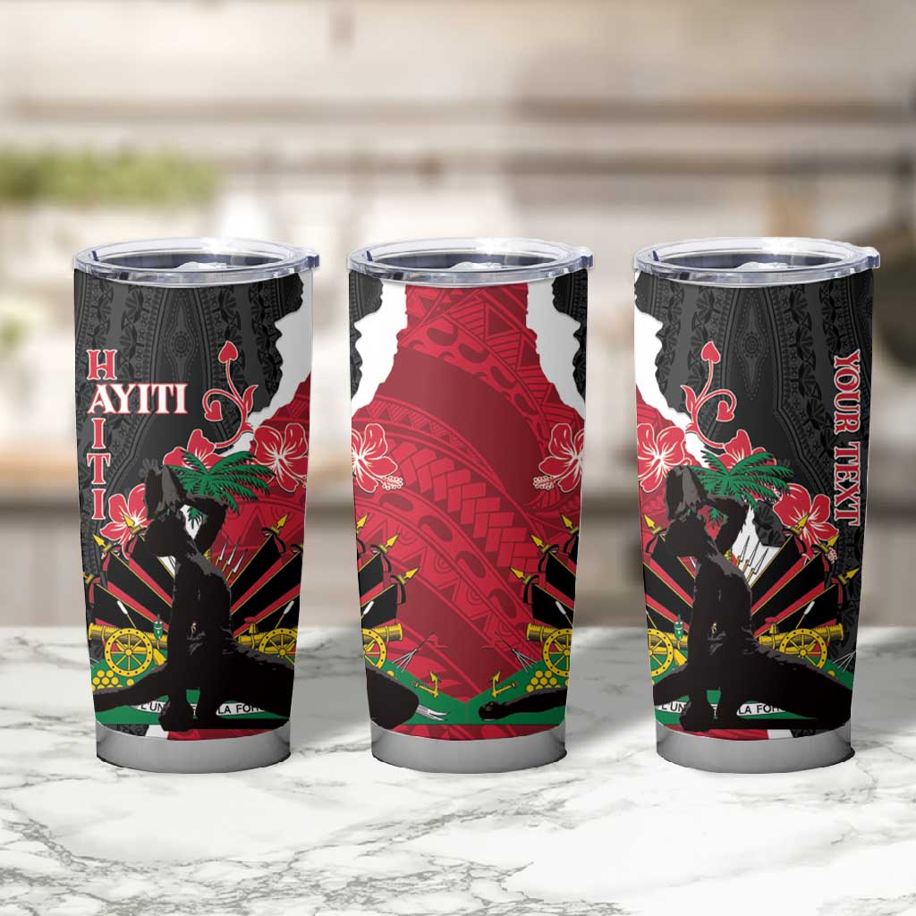 Personalised Afro Ayiti Neg Marron Tumbler Cup Dashiki Mix Polynesian Pattern LT01