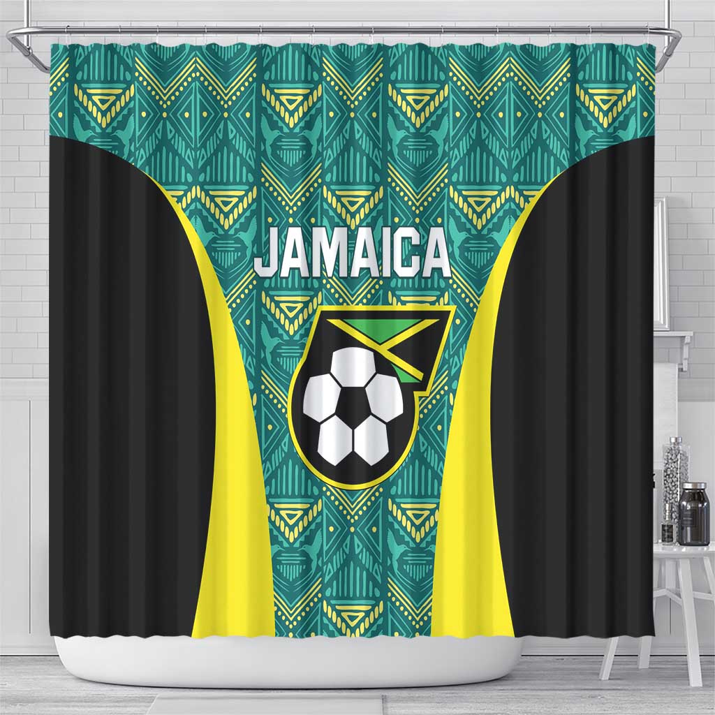Jamaica Football Shower Curtain We Believe Reggae Boyz LT01
