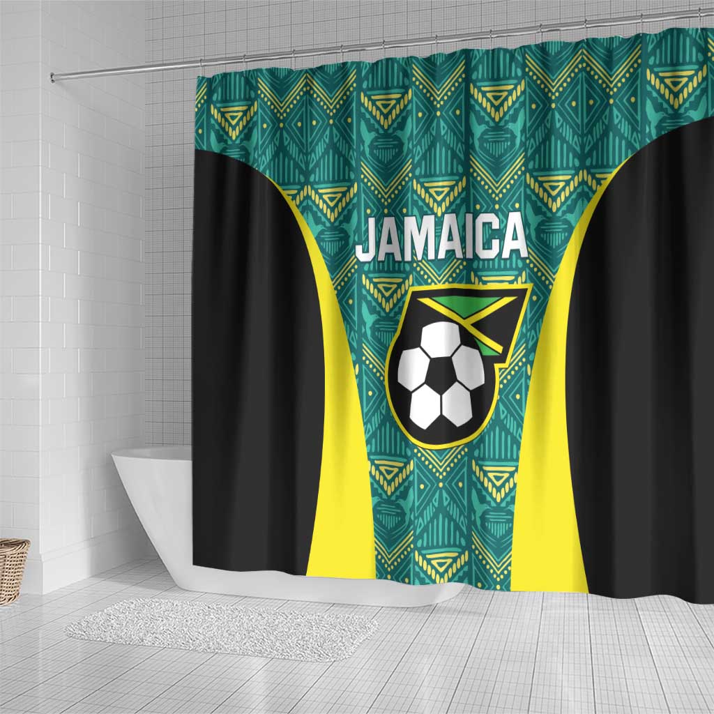 Jamaica Football Shower Curtain We Believe Reggae Boyz LT01