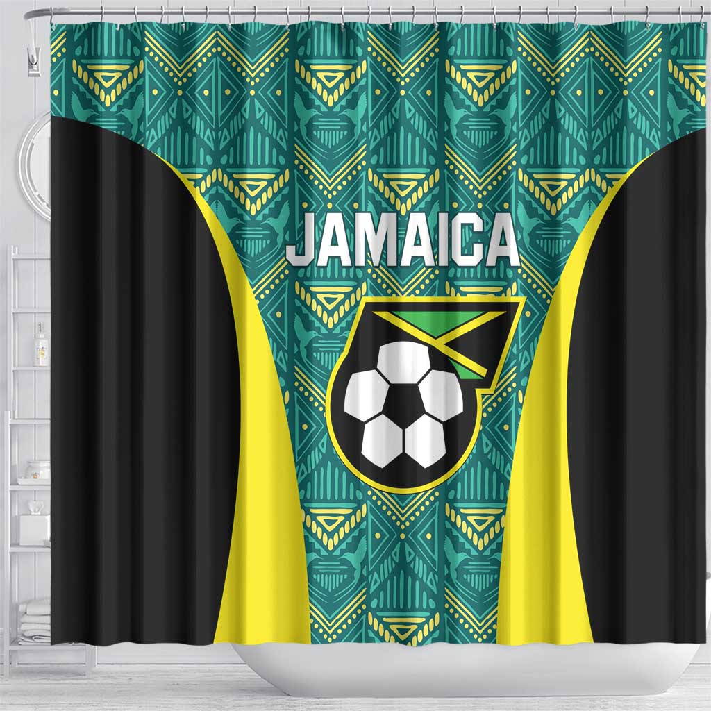 Jamaica Football Shower Curtain We Believe Reggae Boyz LT01