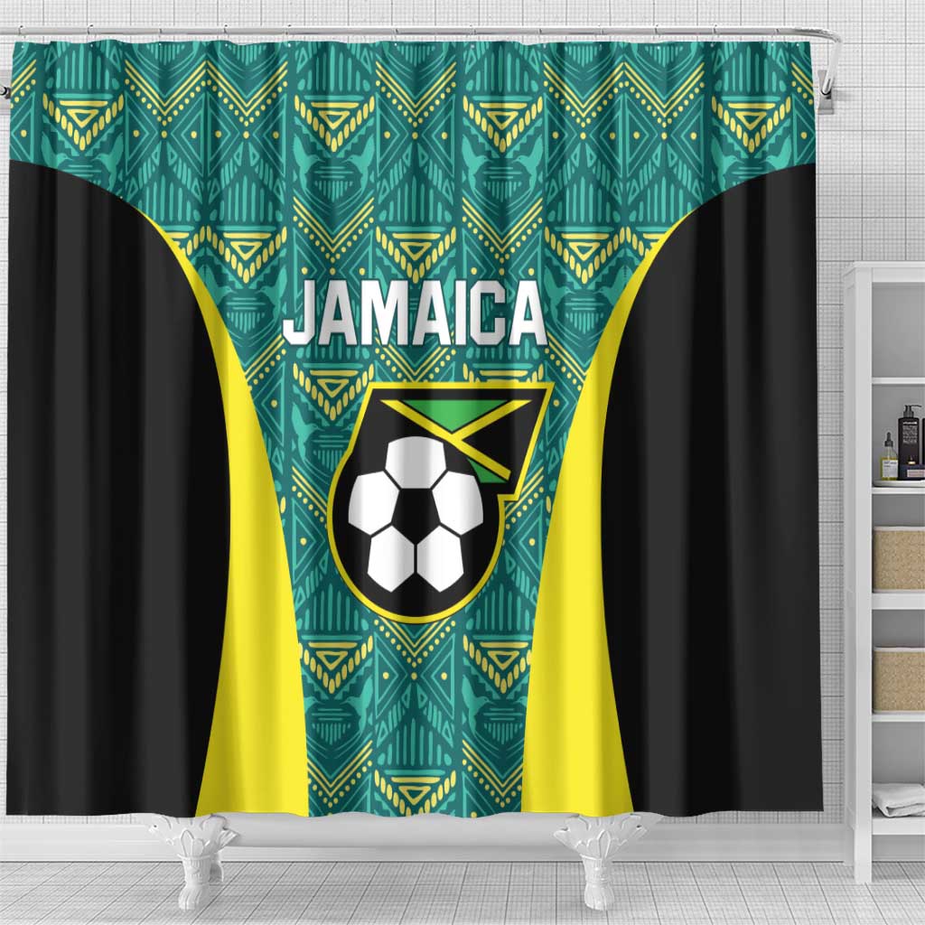Jamaica Football Shower Curtain We Believe Reggae Boyz LT01