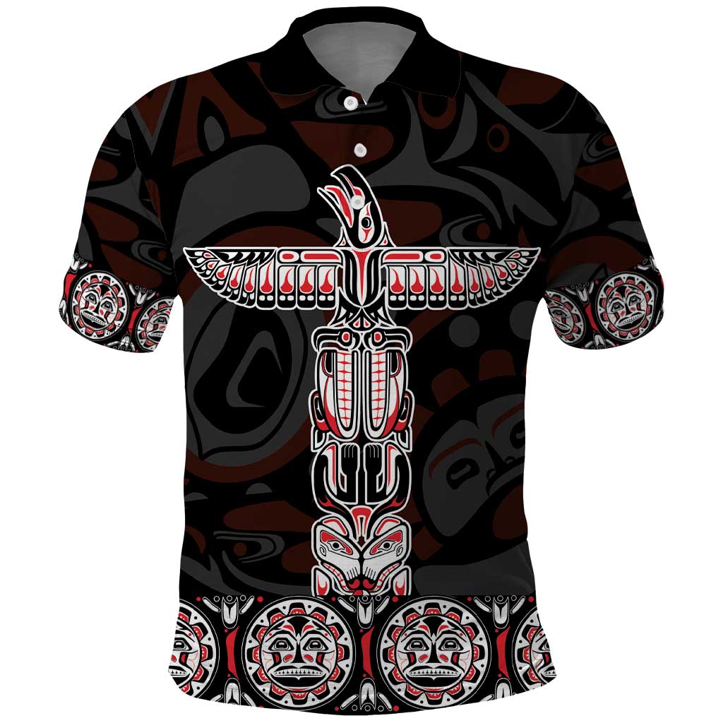 Canada Haida Totem Polo Shirt Haida Spirit LT01