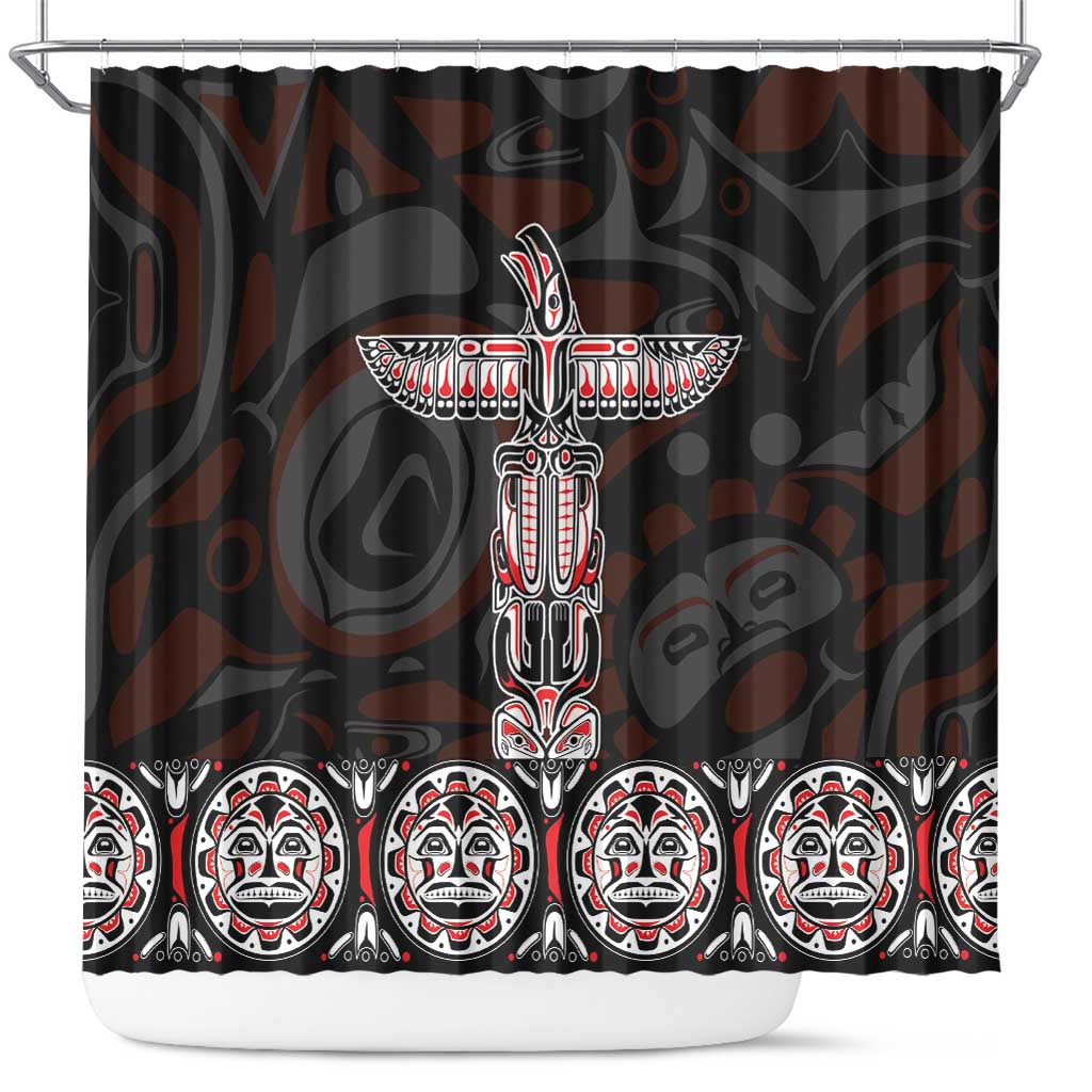 Canada Haida Totem Shower Curtain Haida Spirit LT01