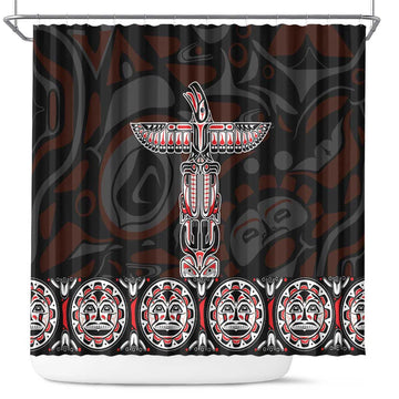 Canada Haida Totem Shower Curtain Haida Spirit LT01