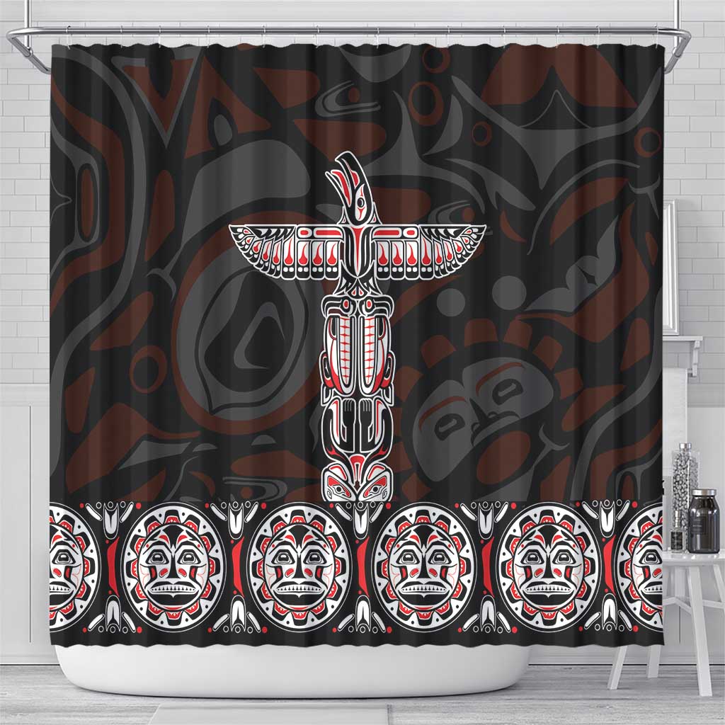 Canada Haida Totem Shower Curtain Haida Spirit LT01
