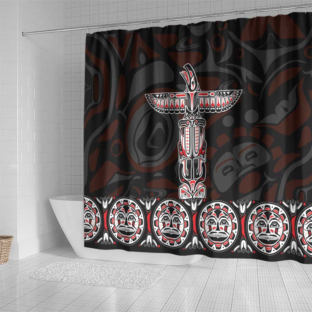 Canada Haida Totem Shower Curtain Haida Spirit LT01