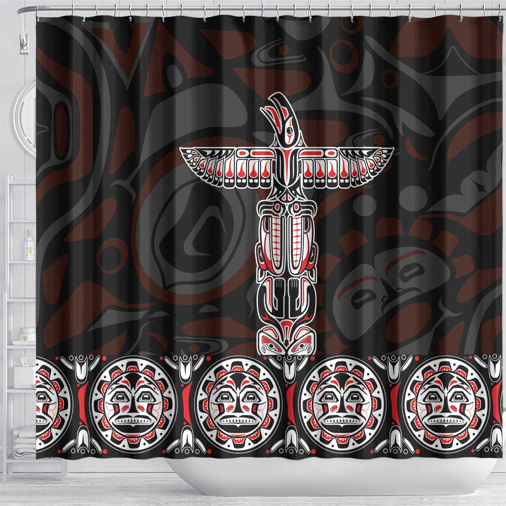 Canada Haida Totem Shower Curtain Haida Spirit LT01