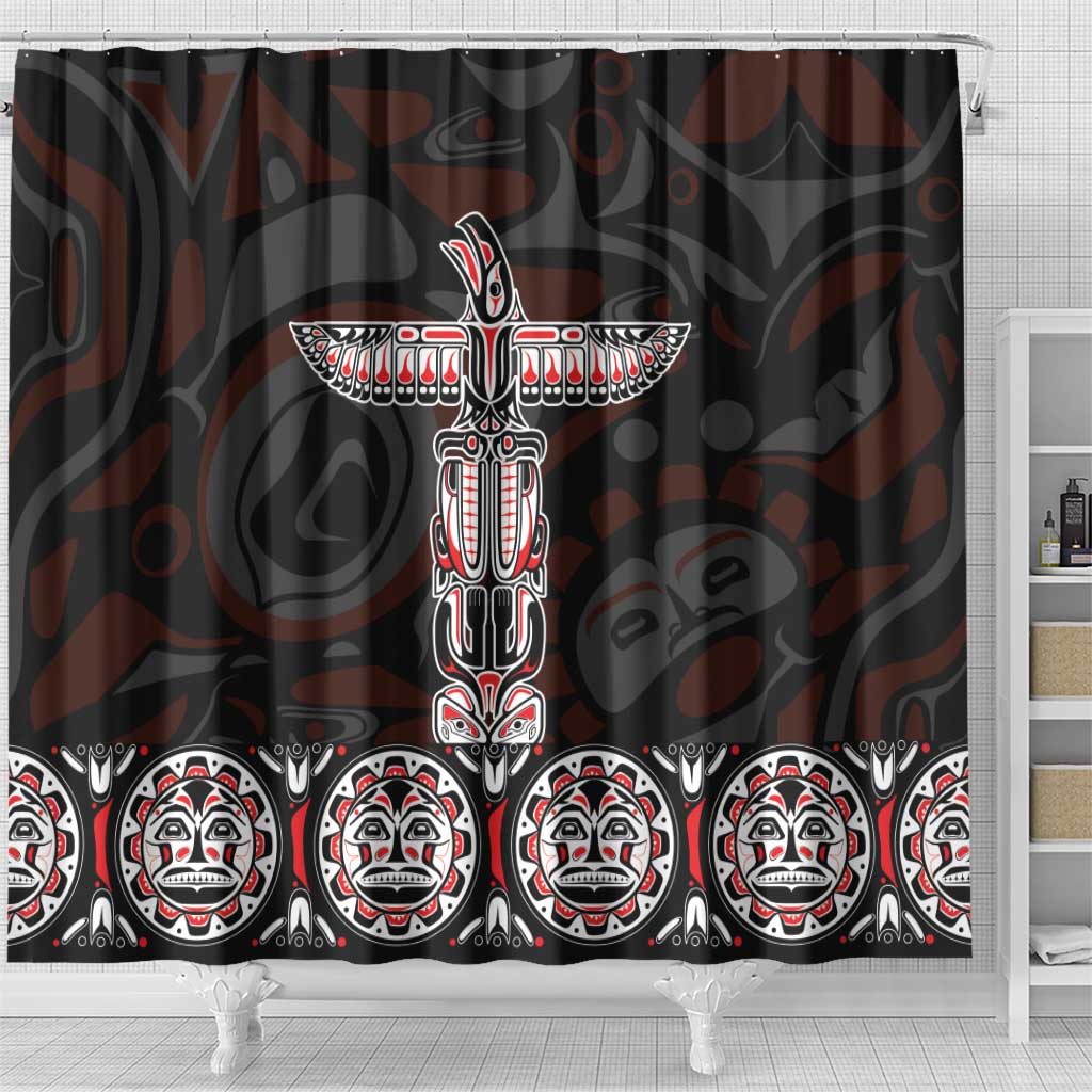 Canada Haida Totem Shower Curtain Haida Spirit LT01