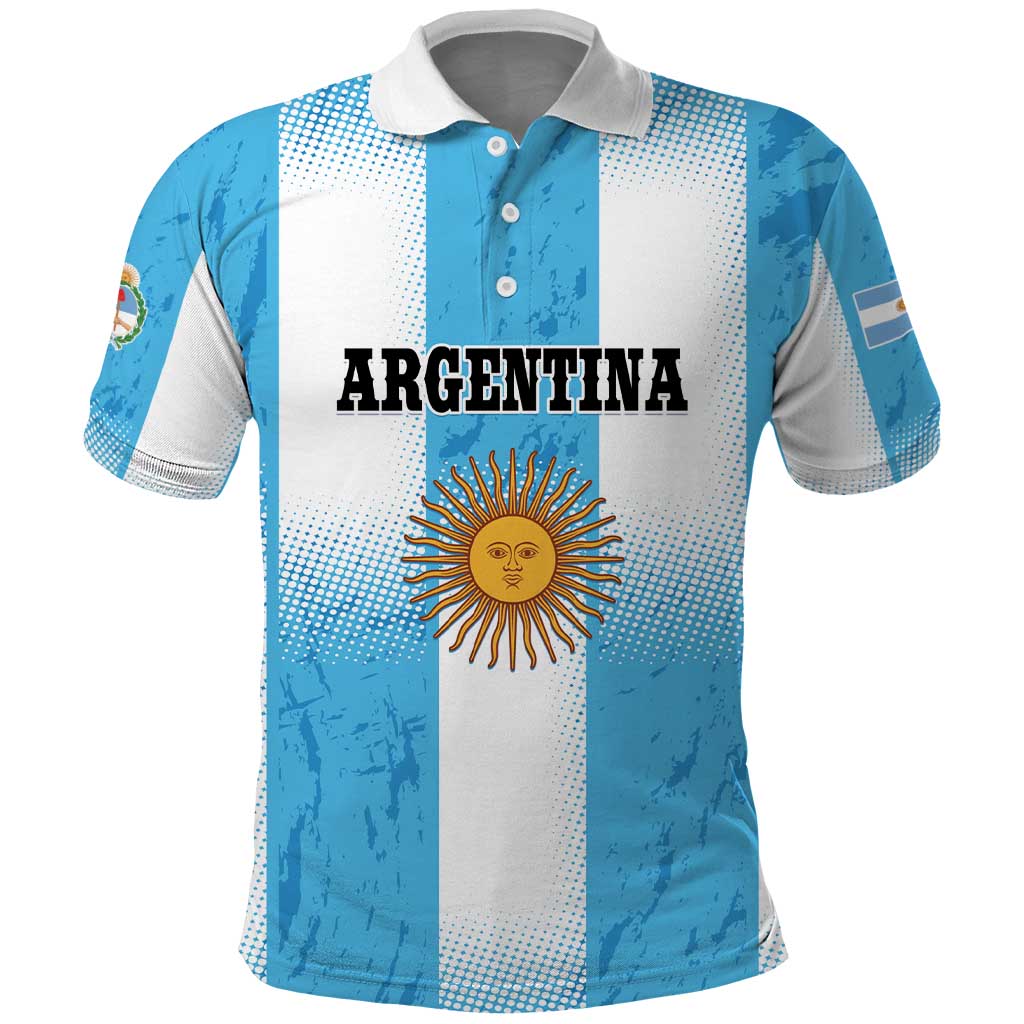 Custom Argentina Football Polo Shirt LT01