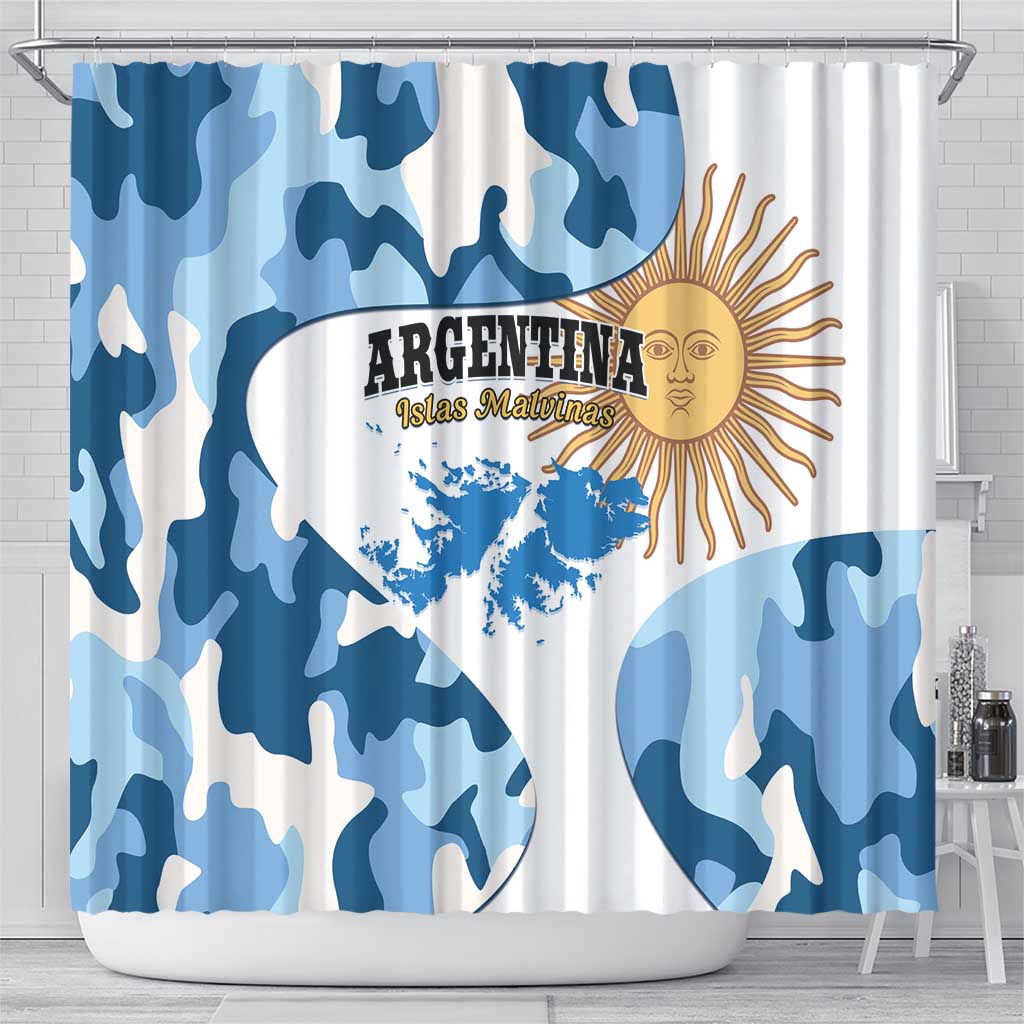 Argentina Malvinas Day Shower Curtain Las Malvinas Son Argentinas LT01