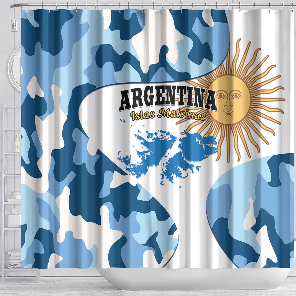 Argentina Malvinas Day Shower Curtain Las Malvinas Son Argentinas LT01
