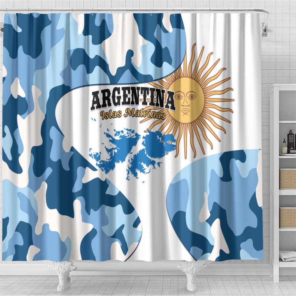 Argentina Malvinas Day Shower Curtain Las Malvinas Son Argentinas LT01