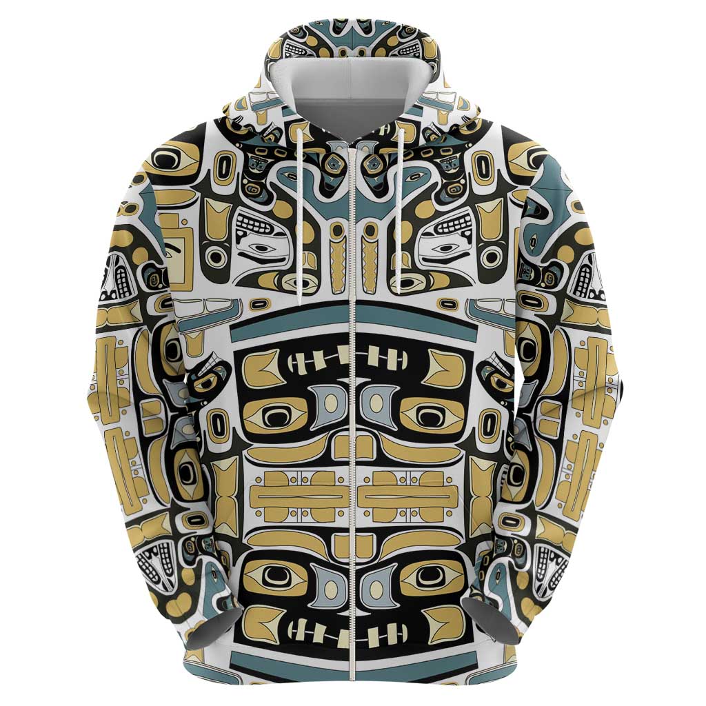 Canada Chilkat Pattern Hoodie Haida Spirit LT01