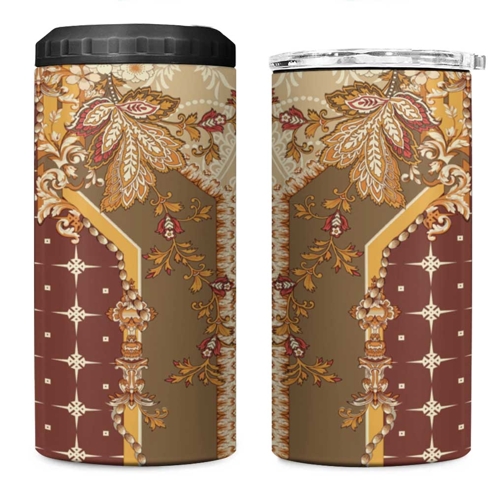 Mughal Empire Motif Unique 4 in 1 Can Cooler Tumbler LT01