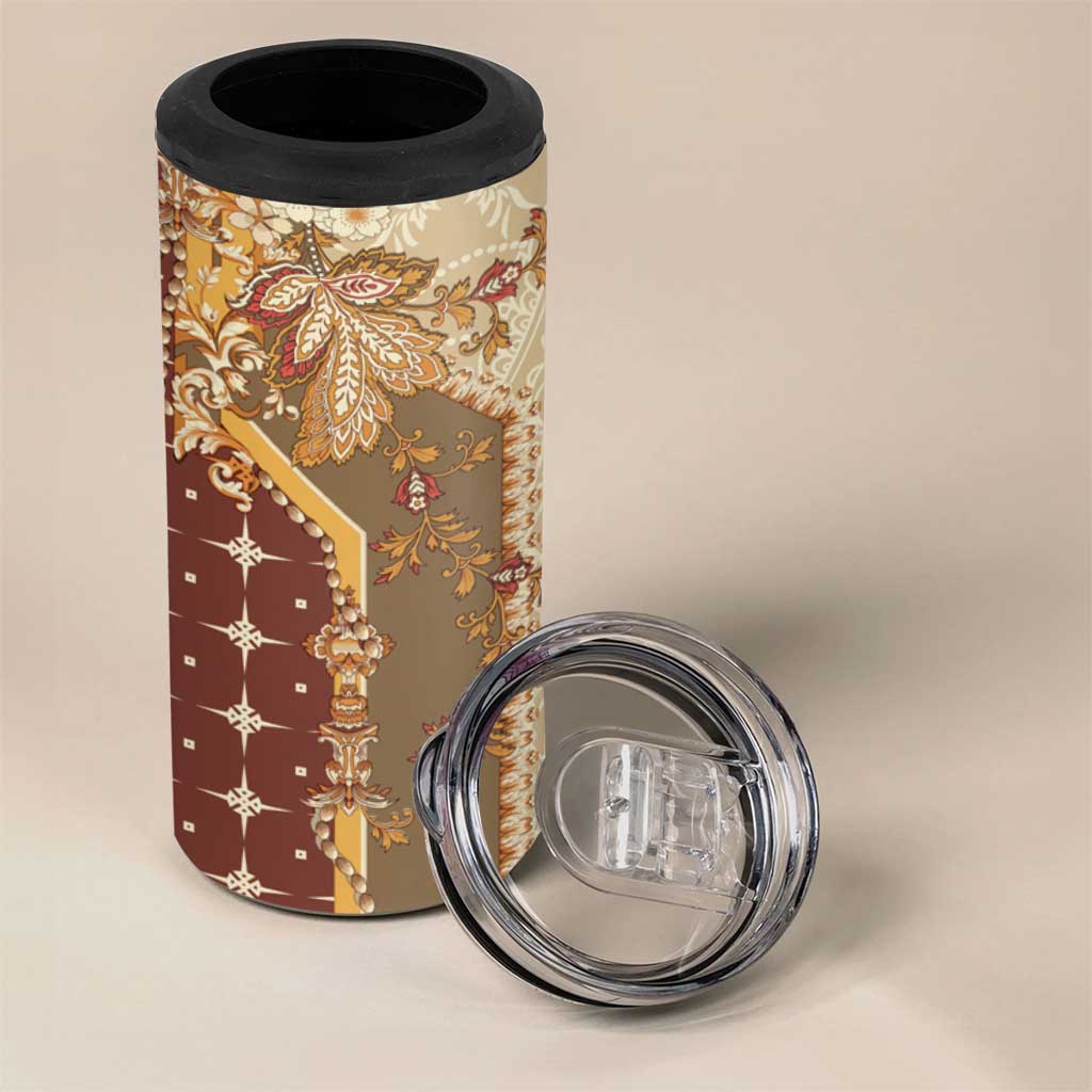 Mughal Empire Motif Unique 4 in 1 Can Cooler Tumbler LT01