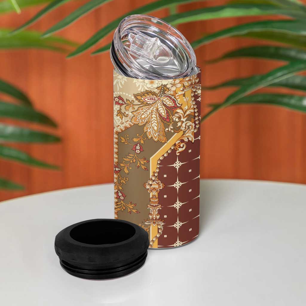 Mughal Empire Motif Unique 4 in 1 Can Cooler Tumbler LT01