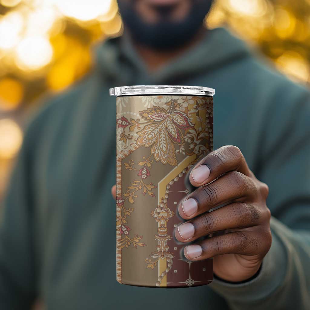 Mughal Empire Motif Unique 4 in 1 Can Cooler Tumbler LT01