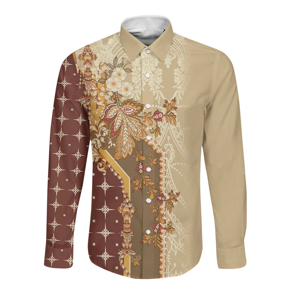 Mughal Empire Motif Unique Long Sleeve Button Shirt LT01