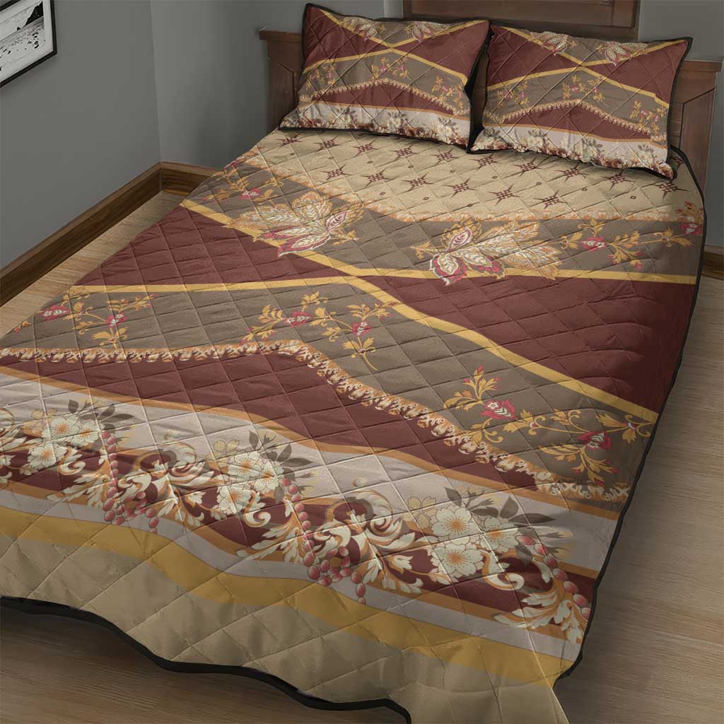 Mughal Empire Motif Unique Quilt Bed Set LT01