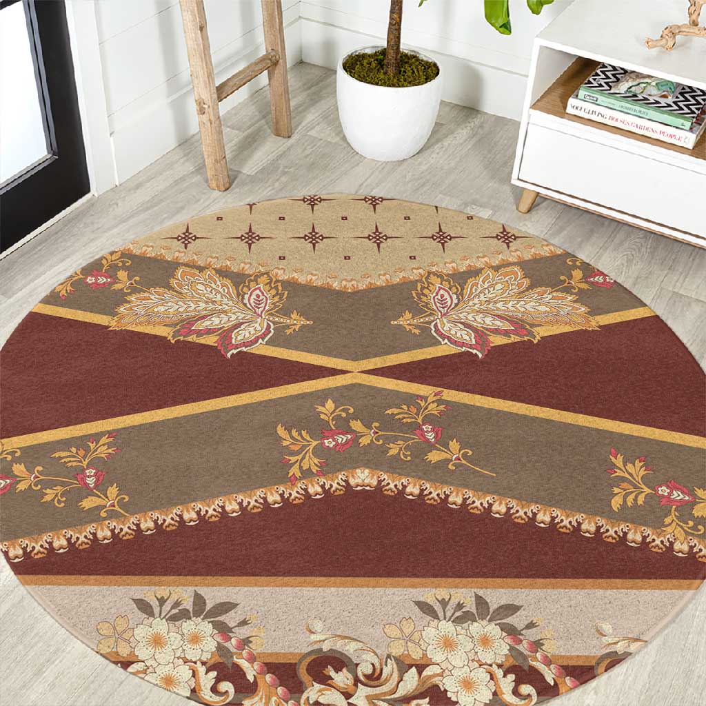 Mughal Empire Motif Unique Round Carpet LT01