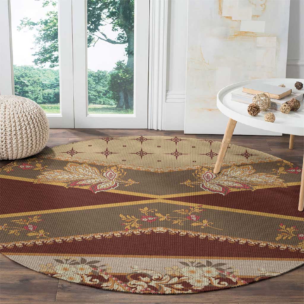 Mughal Empire Motif Unique Round Carpet LT01