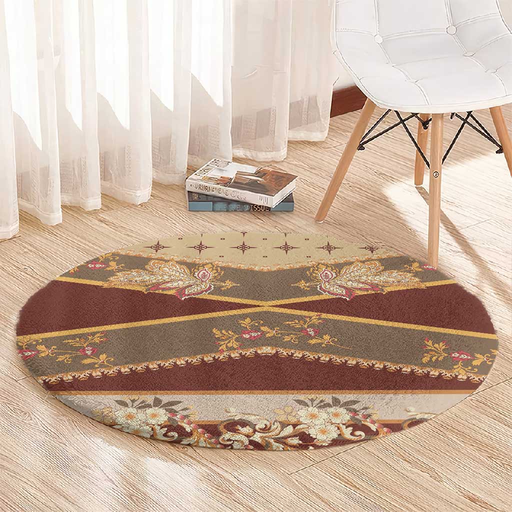 Mughal Empire Motif Unique Round Carpet LT01