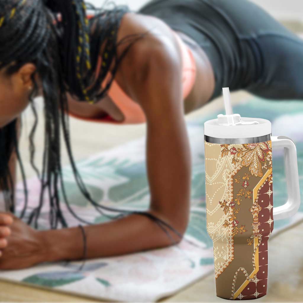 Mughal Empire Motif Unique Tumbler With Handle LT01
