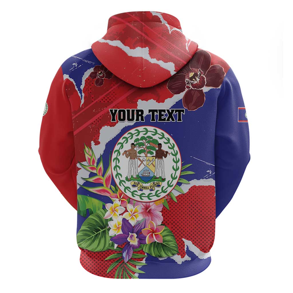 Personalised Belize 501 Tropical Black Orchid Hoodie Grunge Stylized LT01