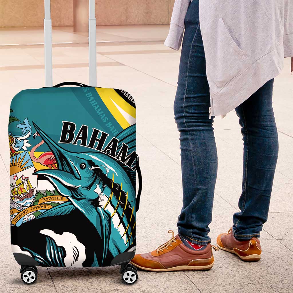 The Bahamas Blue Marlin Luggage Cover Bahamian Coat Of Arms LT01