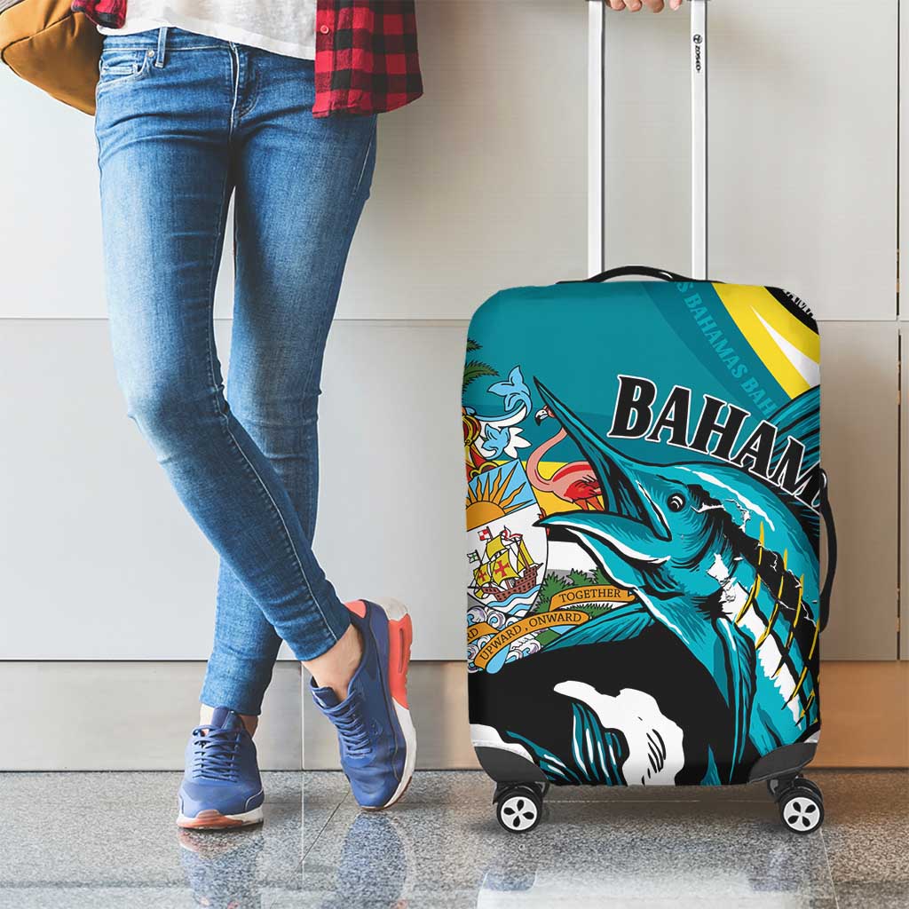 The Bahamas Blue Marlin Luggage Cover Bahamian Coat Of Arms LT01
