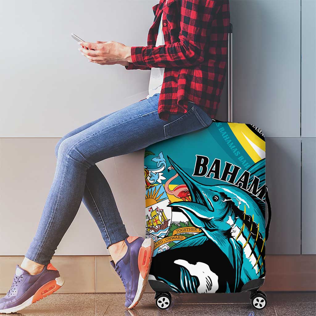 The Bahamas Blue Marlin Luggage Cover Bahamian Coat Of Arms LT01