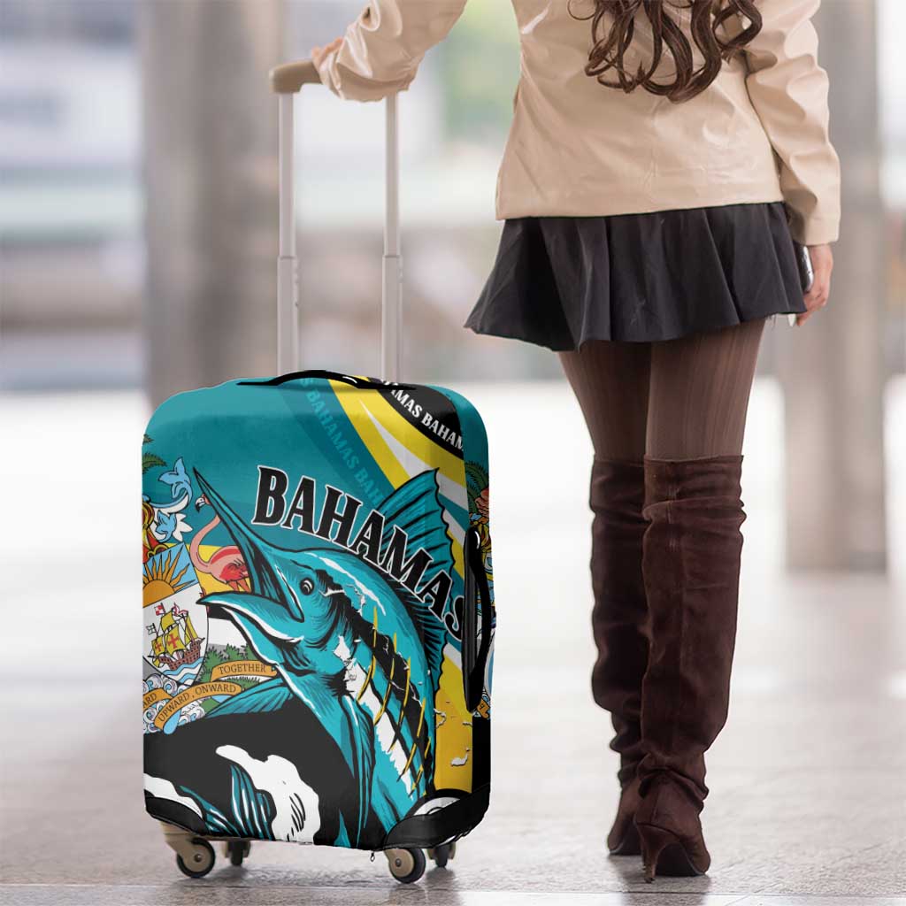 The Bahamas Blue Marlin Luggage Cover Bahamian Coat Of Arms LT01