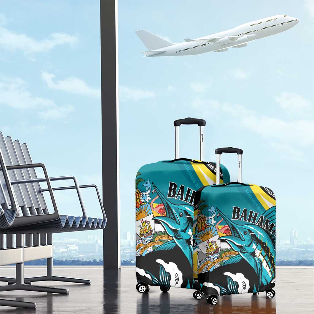 The Bahamas Blue Marlin Luggage Cover Bahamian Coat Of Arms LT01