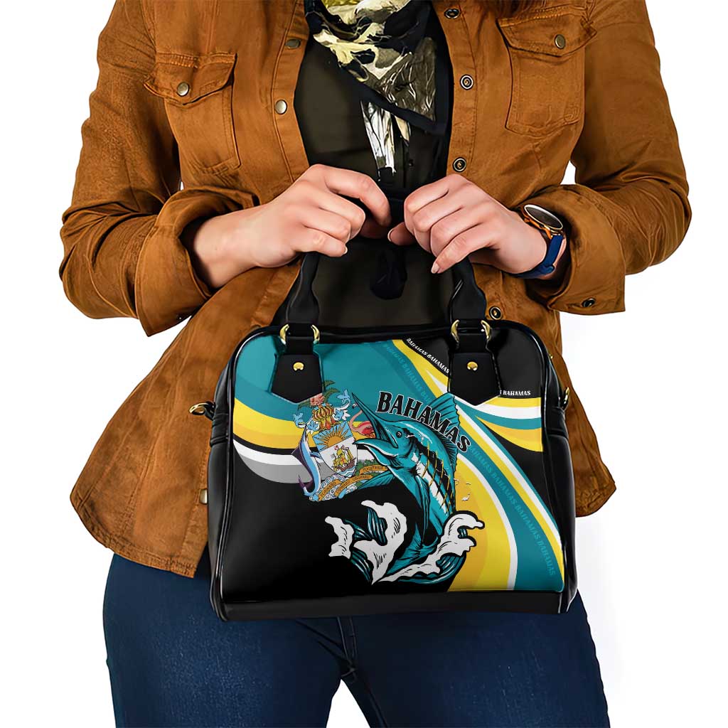 The Bahamas Blue Marlin Shoulder Handbag Bahamian Coat Of Arms LT01