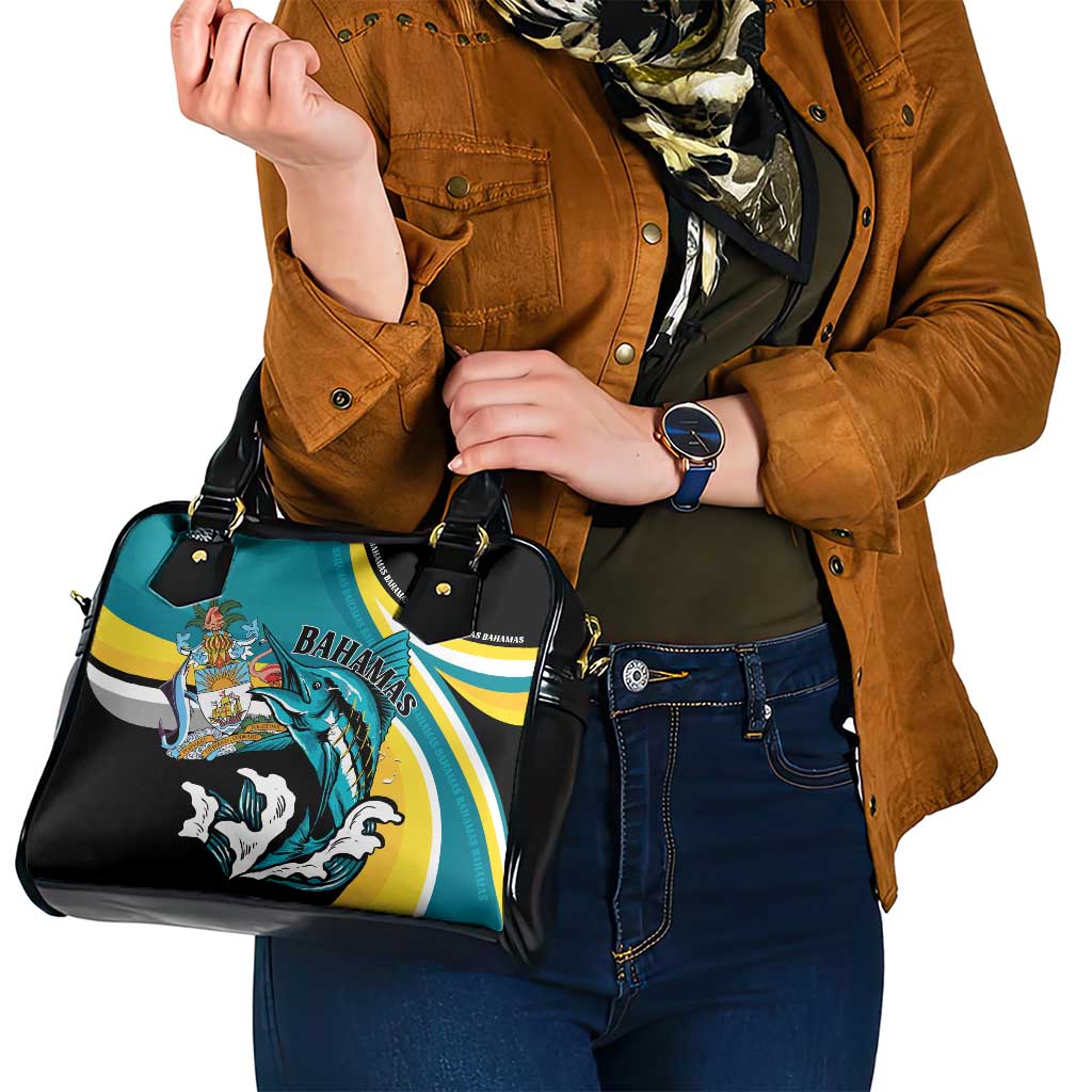 The Bahamas Blue Marlin Shoulder Handbag Bahamian Coat Of Arms LT01