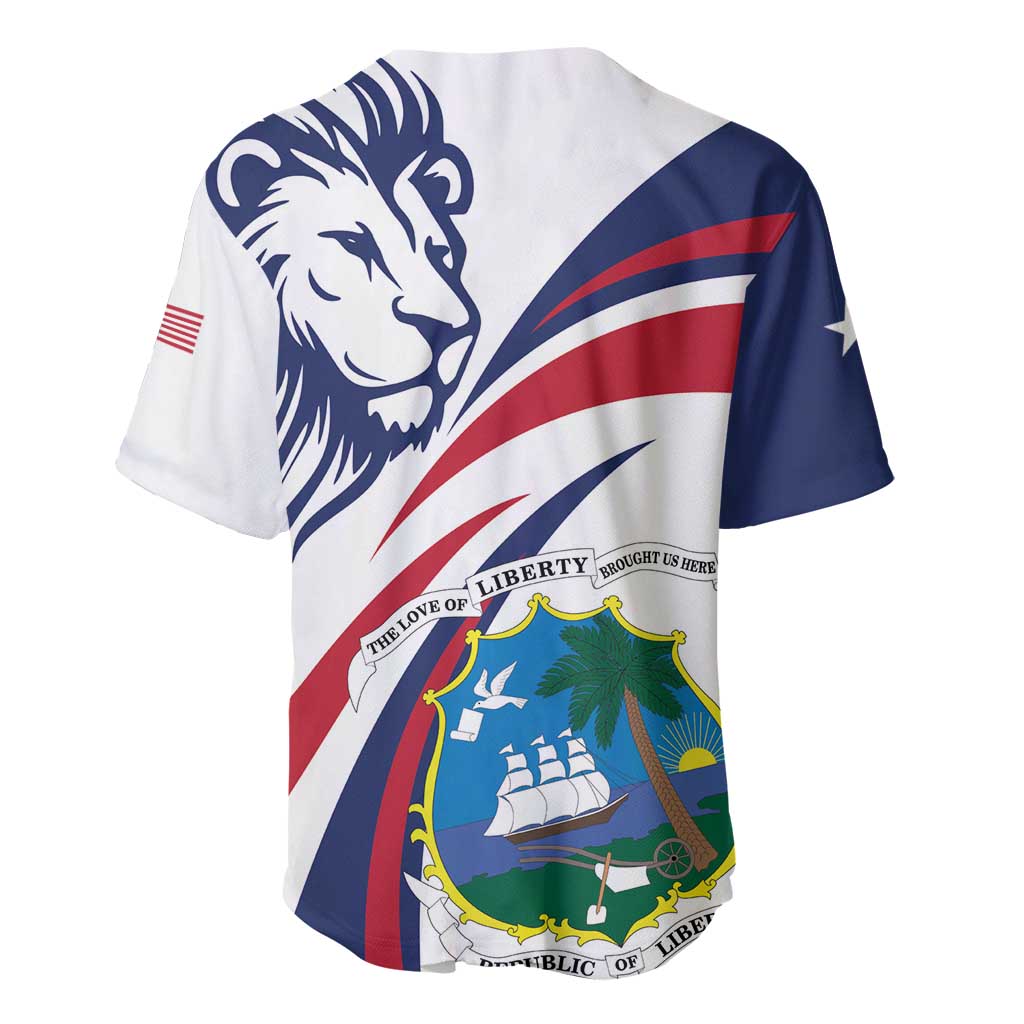 Liberia Independence Day Baseball Jersey July 26 Lion Coat of Arms LT01