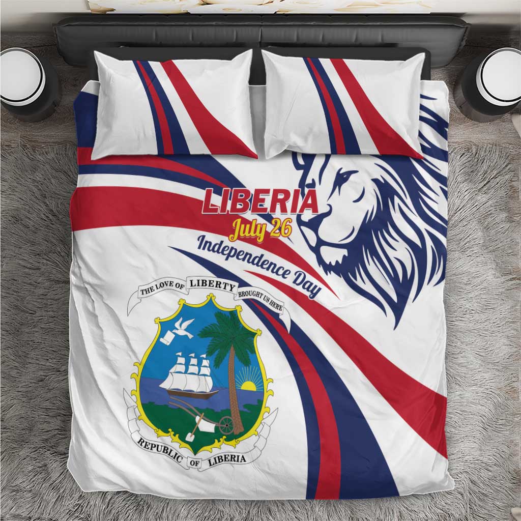 Liberia Independence Day Bedding Set July 26 Lion Coat of Arms LT01