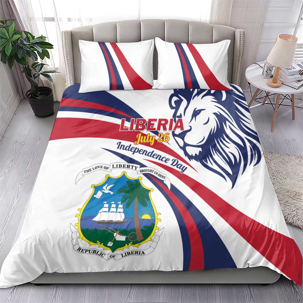 Liberia Independence Day Bedding Set July 26 Lion Coat of Arms LT01
