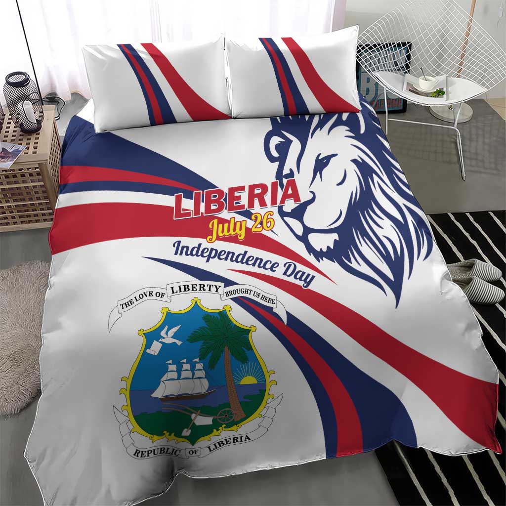 Liberia Independence Day Bedding Set July 26 Lion Coat of Arms LT01